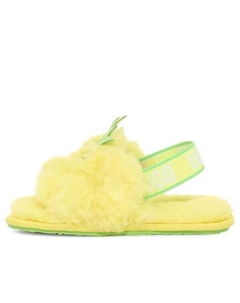 Сандалии пушистые, да, желтый Ugg