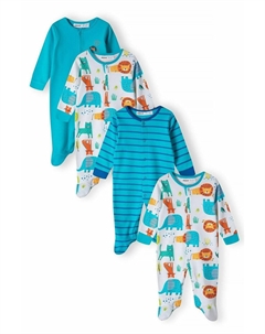 Комбинезон 4 PACK, цвет turquoise white Minoti