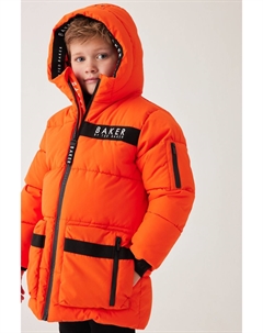 Длинное стеганое пальто, устойчивое к воздействию дождя, оранжевый Baker by ted baker