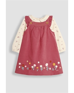 Платье сарафан с аппликацией и топом, розовый Jojo maman bébé