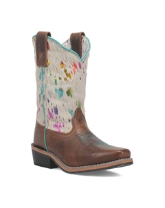 Кожаные ботинки в стиле вестерн для девочек Rumi, белый Dan post