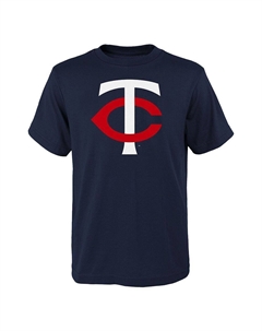 Молодежная футболка Minnesota Twins с логотипом основной команды, цвет Twn Navy Outerstuff