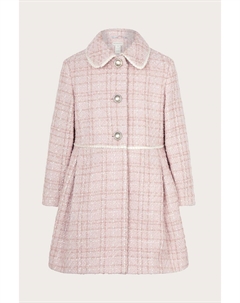 Пальто с твидовым воротником, розовый Monsoon