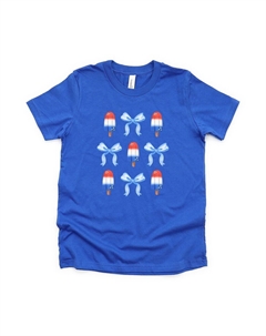 Молодежная футболка с короткими рукавами и рисунком Boom Pop Coquette Chart, цвет Royal The juniper shop