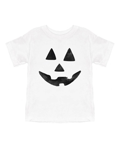 Молодежная футболка с акварельным рисунком Jack-o-lantern Face и короткими рукавами, белый The juniper shop