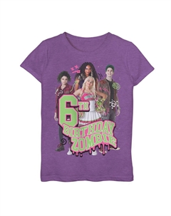Футболка с рисунком на 6-й день рождения для девочек 7–16 лет Disney's Zombies, цвет Purple Berry Licensed character
