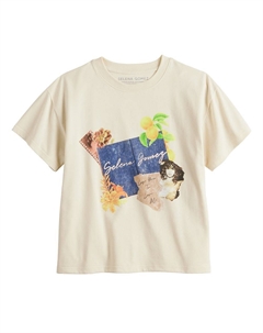 Футболка с рисунком и коллажем для девочек 7–16 лет Selena Gomez, цвет Ivory Licensed character