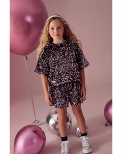 Топ с пайетками и шорты (3 16 лет), розовый Next