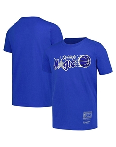 Молодежная футболка Blue Orlando Magic Hardwood Classics с логотипом в стиле ретро, цвет Mag Blue Mitchell and ness