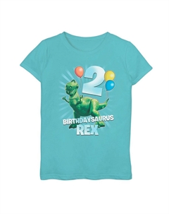 Футболка с рисунком на 2-й день рождения для девочек 7–16 лет Disney/Pixar «История игрушек Рекс», цвет Tahi Blue Licensed character