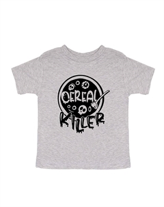 Молодежная футболка с короткими рукавами и рисунком Cereal Killer, цвет Heather Grey The juniper shop