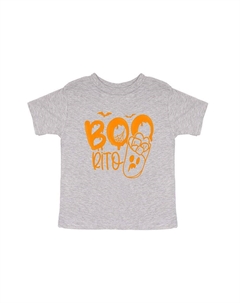 Boorito Футболка с короткими рукавами и рисунком для малышей с рельефным принтом, цвет Heather Grey The juniper shop