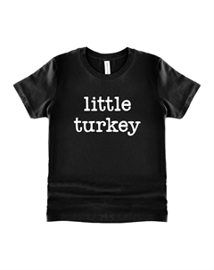 Молодежная футболка с короткими рукавами и графическим рисунком Little Turkey, черный The juniper shop