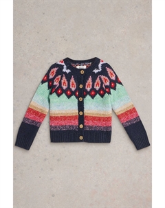 Кардиган в стиле фэр айл с блестками, синий White stuff