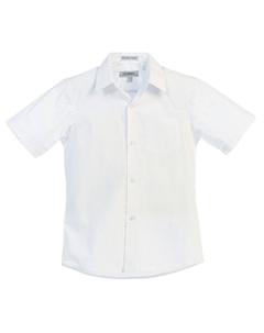 Однотонная классическая рубашка для мальчиков с короткими рукавами, белый Gioberti