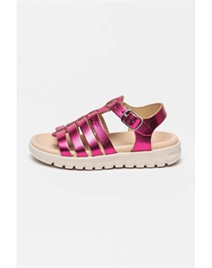 Кожаные сандалии Soleima с ремешками, фуксия Geox