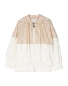 Бомбер в двух тонах, нейтральный цвет Moncler enfant