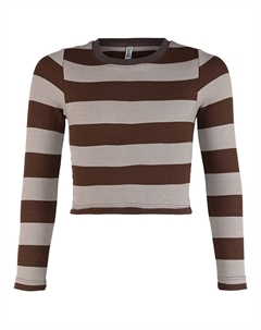 Лонгслив, цвет Braun/Taupe Blue effect