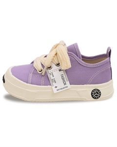 Детские парусиновые туфли Детские низкие белые, фиолетовый Budding