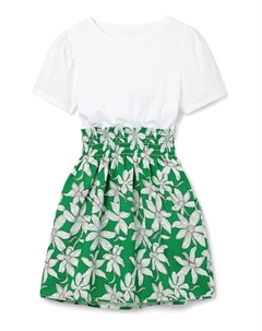 Вырезанное платье с цветочным узором, зеленый Desigual