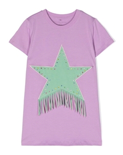 Платье-футболка с принтом, фиолетовый Stella mccartney kids