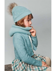 Детский свитер из смесовой шерсти, бирюзовый Mayoral