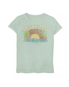 Футболка с рисунком Fifth Sun West Coast для девочек 7–16 лет, светло-зеленый Unbranded