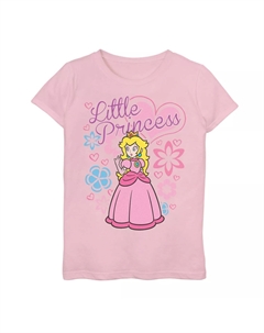 Футболка принцессы в персиковом цвете с розовым цветком для девочек 7–16 лет Licensed character
