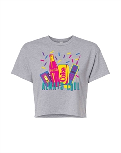 Укороченная футболка Coca-Cola Coke Always Cool для юниоров, серый Licensed character