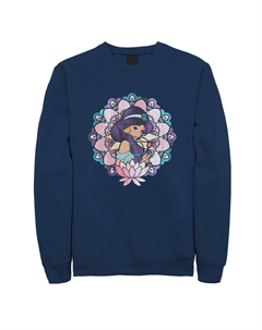 Флисовый свитер с акварельным цветочным портретом и изображением Аладдина Диснея для юниоров Licensed character