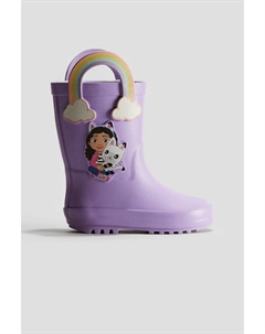 Резиновые сапоги с рельефным принтом, фиолетовый H&m