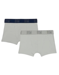 Комплект из 2 спортивных боксеров для мальчика с эластичной резинкой на талии, серый Dim