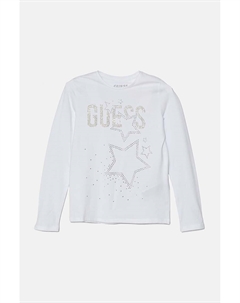Детская футболка с длинными рукавами, белый Guess