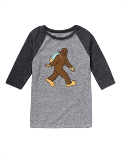 Рюкзак Sasquatch для мальчиков 8–20 лет, футболка с рисунком реглан, серый/черный Licensed character