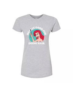 Футболка для юниоров Disney's The Little Mermaid, подходящая для прически, серый Licensed character