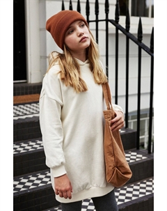 Длинная толстовка с капюшоном, белый Next