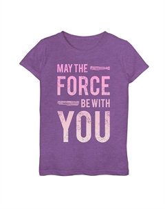 Футболка с изображением сабли для девочек 7–16 лет «Звездные войны» «Да пребудет с тобой сила» Star wars