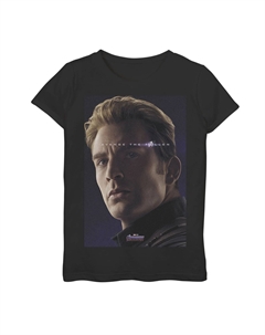 Футболка с плакатом и графикой для девочек 7–16 лет, «Марвел, Мстители: Финал, Капитан Америка, во что бы то ни стало» Marvel