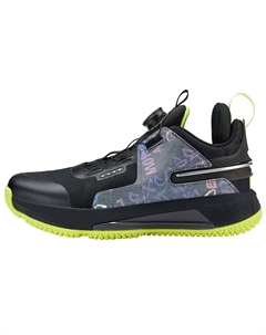 Баскетбольные кроссовки Flash 4 Kids GS Mid-top Black Fluorescent Green, зеленый Peak