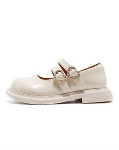 Детские кожаные туфли Детские низкие бежевые, бежевый C°banner