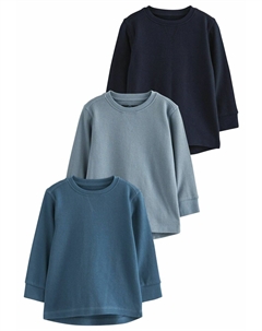 Топ с длинными рукавами 3 PACK TEXTURED, цвет blue Next