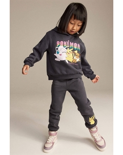 Комплект из двух толстовок с принтом, серый H&m