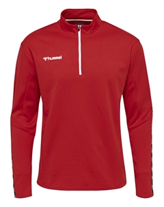 Толстовка Mit Kurzem Reißverschluss Hmlauthentic Kids Half Zip, цвет TRUE RED Hummel