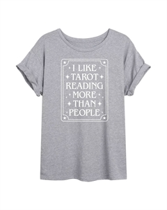 Футболка I Like Tarot Reading для юниоров со струящимся рисунком и рисунком, серый Licensed character