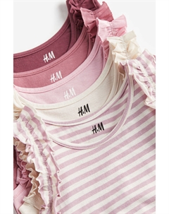 Пар топов-жилетов с оборками, розовый H&m