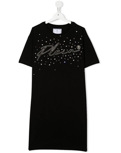 Платье-футболка с вышитым логотипом, черный Philipp plein
