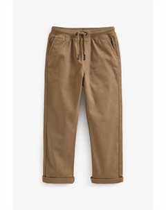 Брюки без застежки с кулиской на талии, коричневый Next