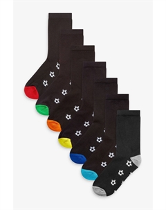 Комплект из 7 пар носков с высоким содержанием хлопка, черный Next