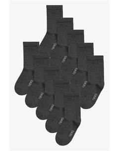 Носки с высоким содержанием хлопка в упаковке 10 шт, серый Next