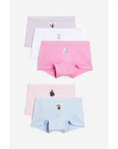 Набор из 5 хлопковых трусов-боксеров, розовый H&m
